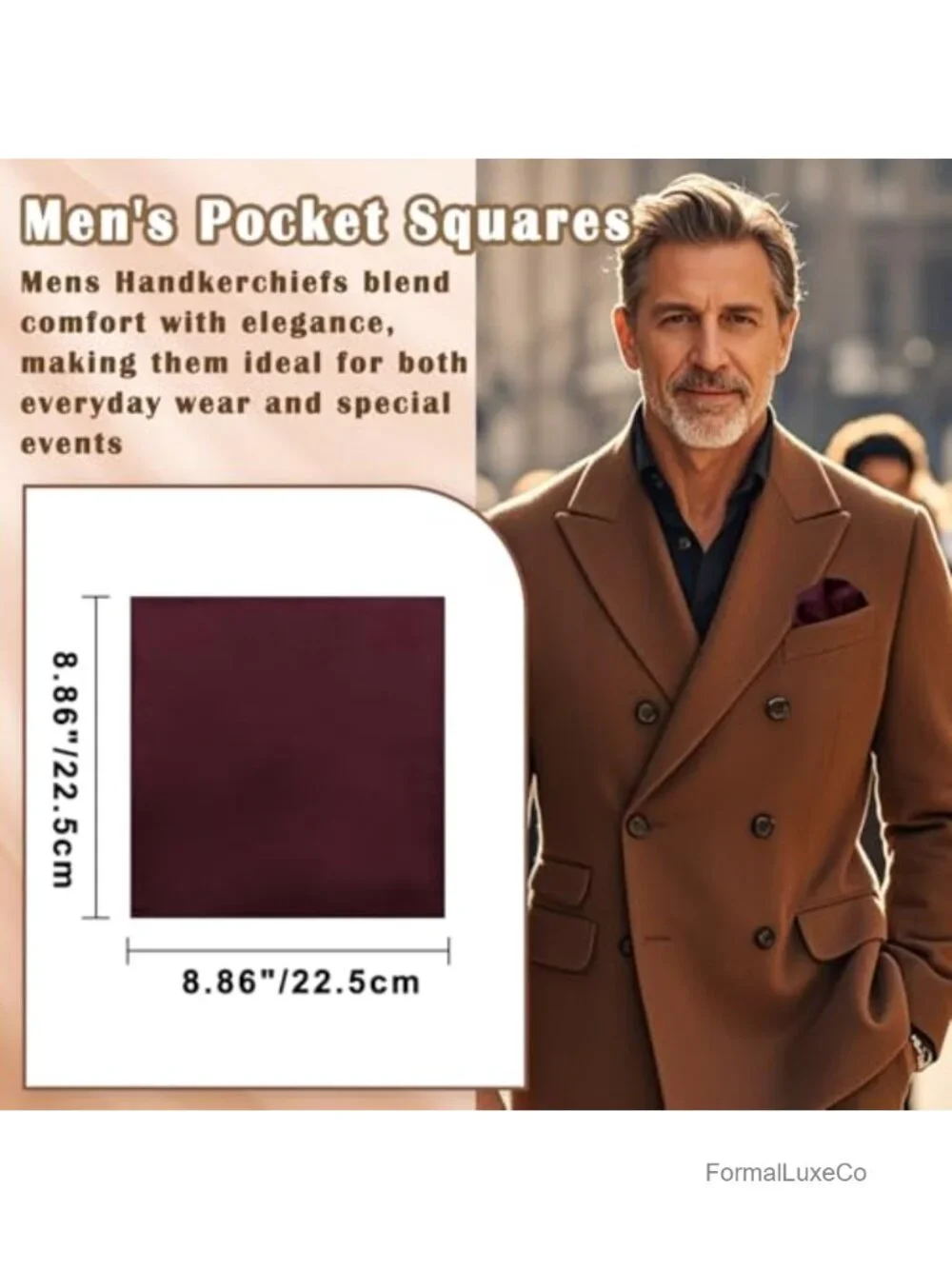 Men's Velvet Pocket Square Handkerchief Business Party Prom